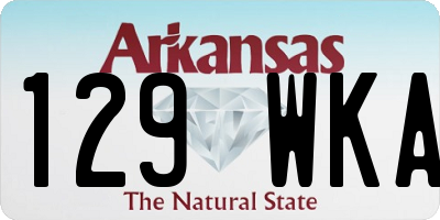 AR license plate 129WKA