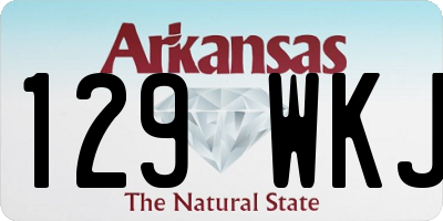 AR license plate 129WKJ
