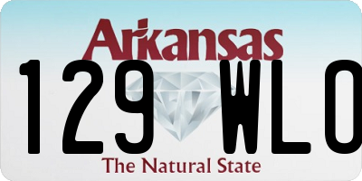 AR license plate 129WLO