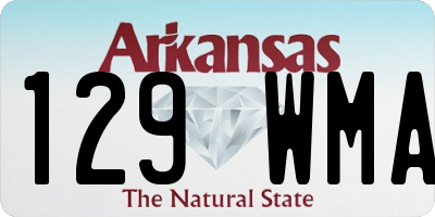 AR license plate 129WMA