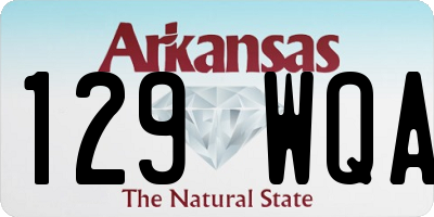 AR license plate 129WQA
