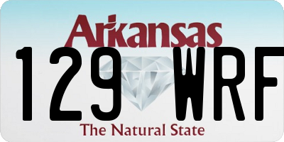 AR license plate 129WRF