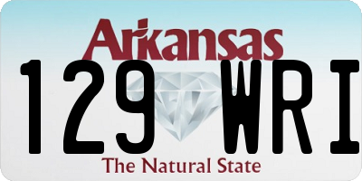 AR license plate 129WRI