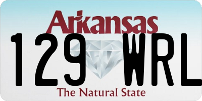 AR license plate 129WRL