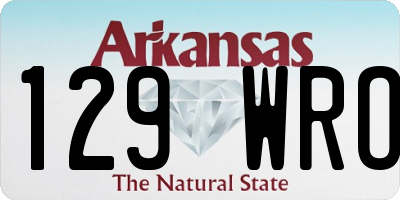 AR license plate 129WRO