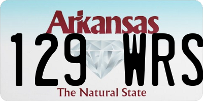 AR license plate 129WRS