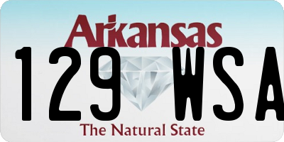 AR license plate 129WSA
