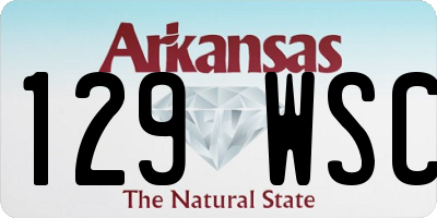 AR license plate 129WSC