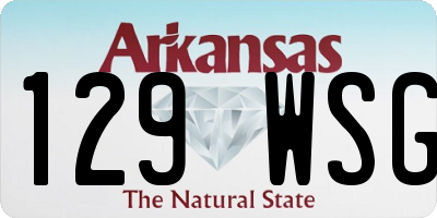 AR license plate 129WSG