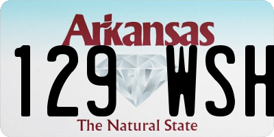AR license plate 129WSH