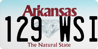 AR license plate 129WSI