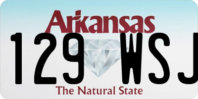 AR license plate 129WSJ