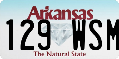 AR license plate 129WSM