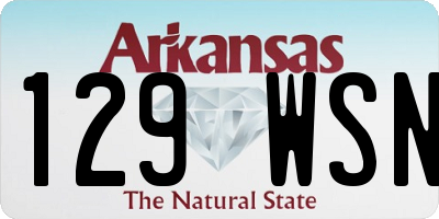 AR license plate 129WSN