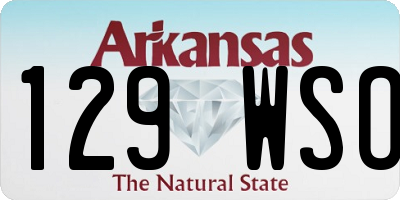 AR license plate 129WSO
