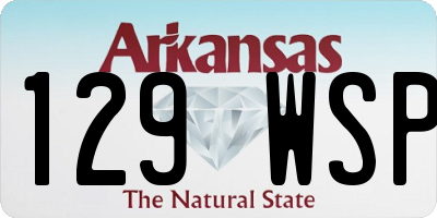 AR license plate 129WSP