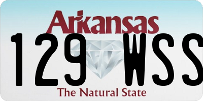 AR license plate 129WSS