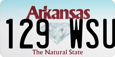 AR license plate 129WSU