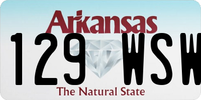AR license plate 129WSW
