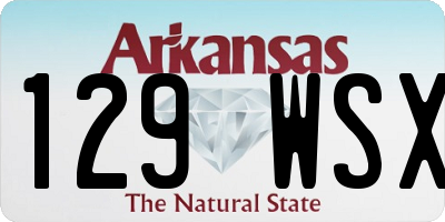 AR license plate 129WSX