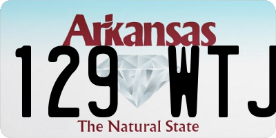 AR license plate 129WTJ