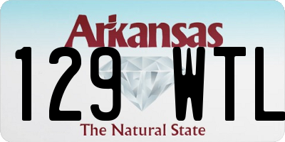 AR license plate 129WTL