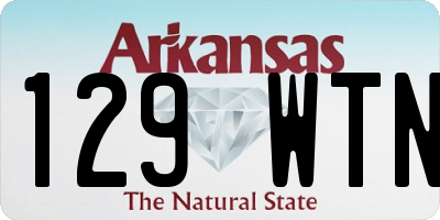 AR license plate 129WTN