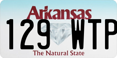 AR license plate 129WTP
