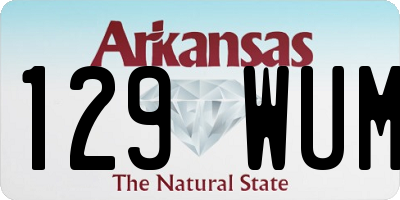 AR license plate 129WUM