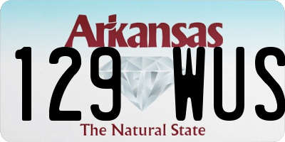 AR license plate 129WUS