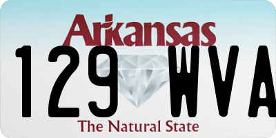 AR license plate 129WVA