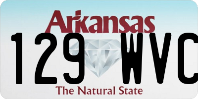 AR license plate 129WVC