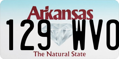 AR license plate 129WVO