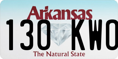 AR license plate 130KWO