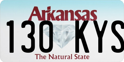 AR license plate 130KYS