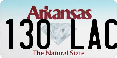 AR license plate 130LAC