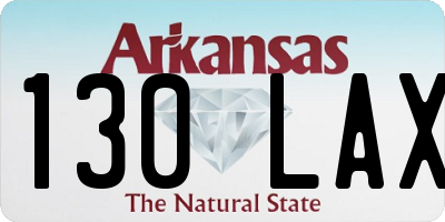 AR license plate 130LAX