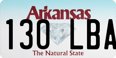 AR license plate 130LBA