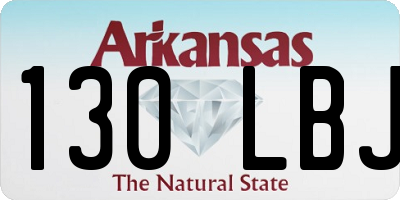 AR license plate 130LBJ