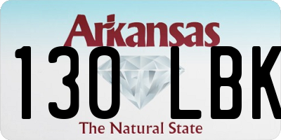 AR license plate 130LBK