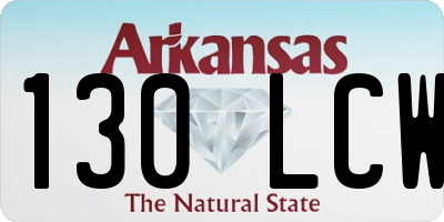 AR license plate 130LCW