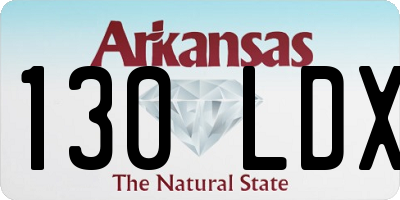 AR license plate 130LDX