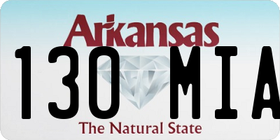 AR license plate 130MIA