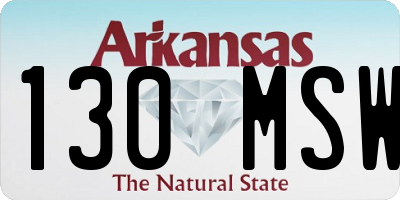 AR license plate 130MSW