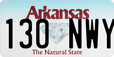 AR license plate 130NWY
