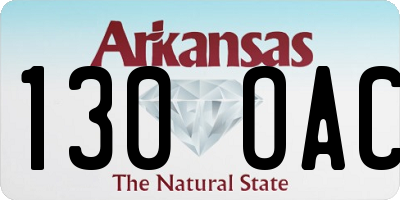 AR license plate 130OAC