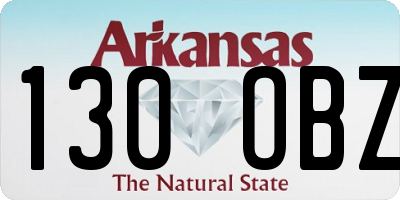 AR license plate 130OBZ