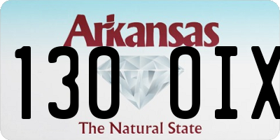 AR license plate 130OIX