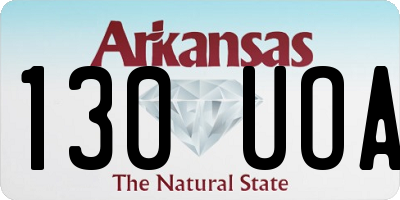 AR license plate 130UOA