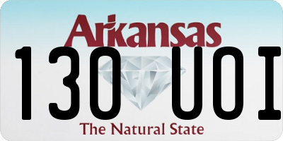 AR license plate 130UOI